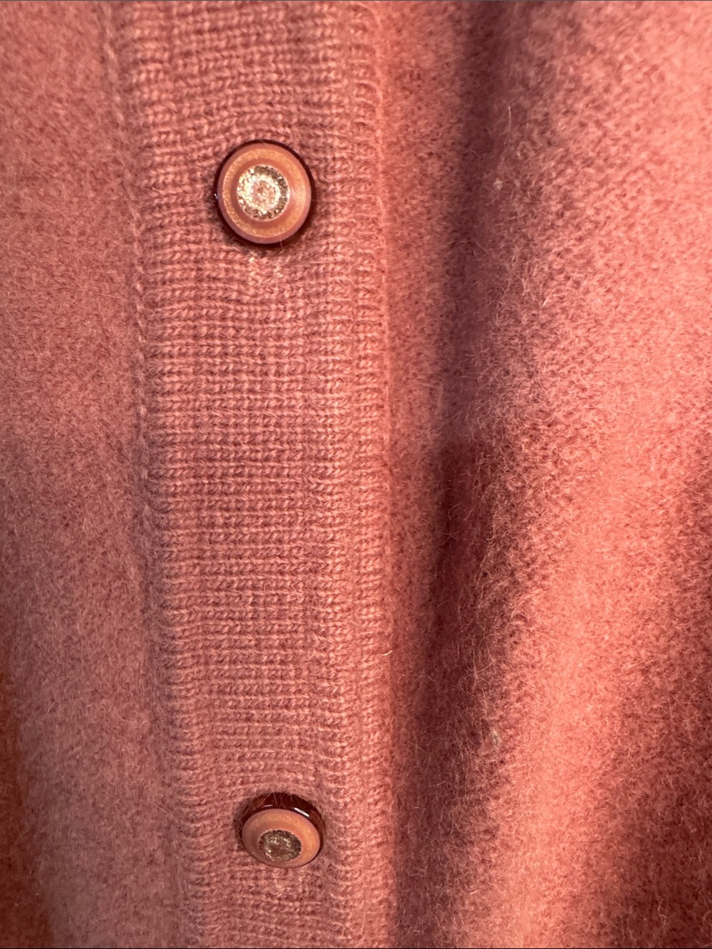 Polo by Ralph Lauren Vintage Black Label Dusty Rose Button-Up Cashmere Cardigan - Picture 3 of 12